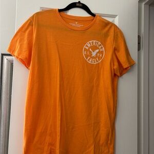 American Eagle Outfitters Orange Short Sleeve Logo Tee